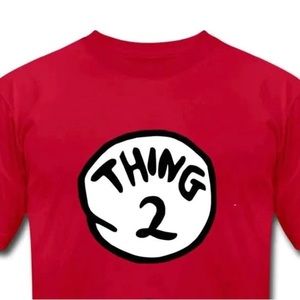 Dr Seuss thing 2 shirt. Worn once. Costume.  Dr Seuss week at school.